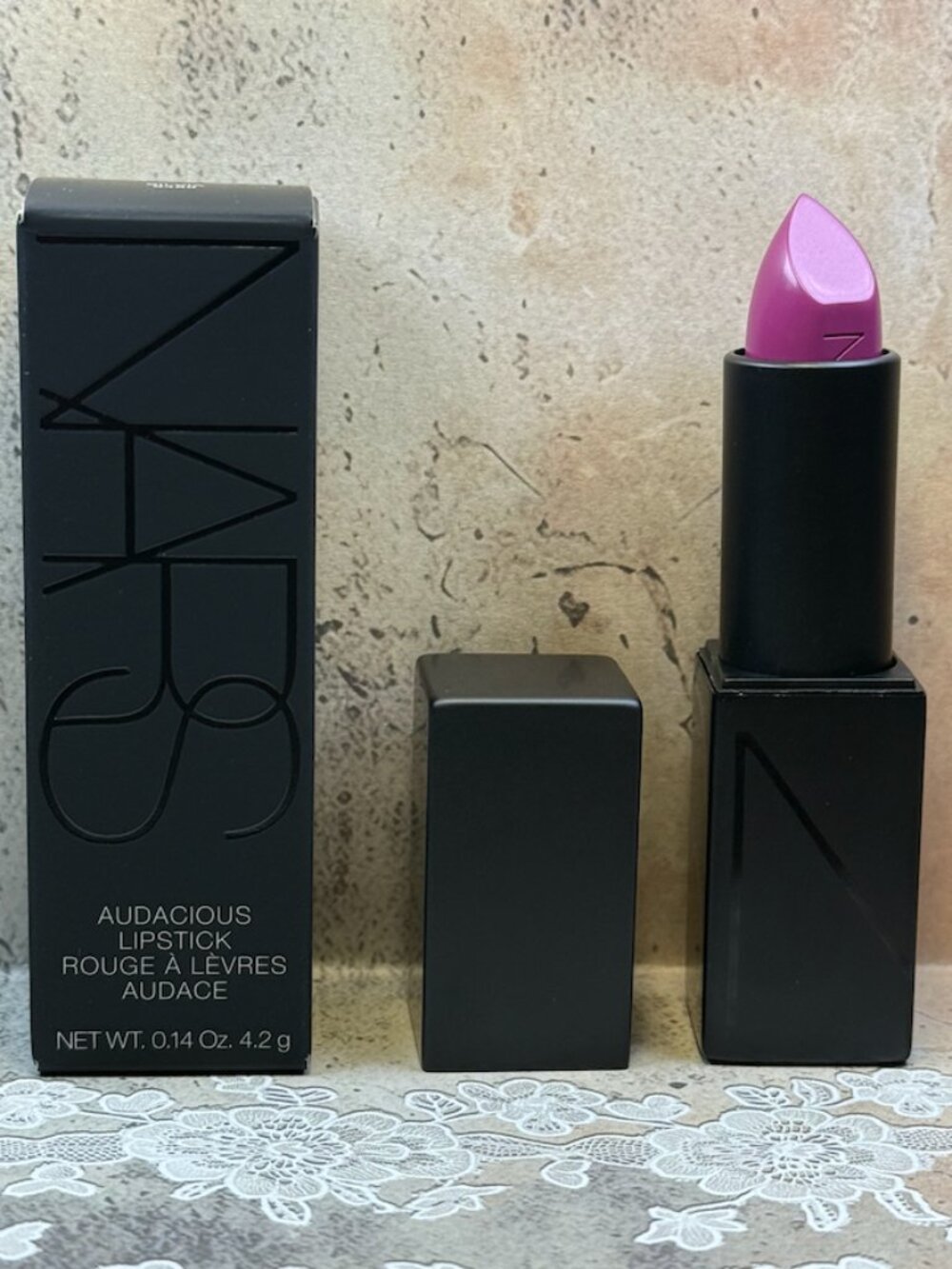 NARS Audacious Lipstick, Silvia (Orchid), Full Size, 0.14 oz, Discontinued-NIB-